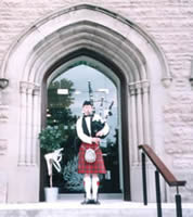 Laurie MacKinnon - playing in Ireland at a Wedding in 2004